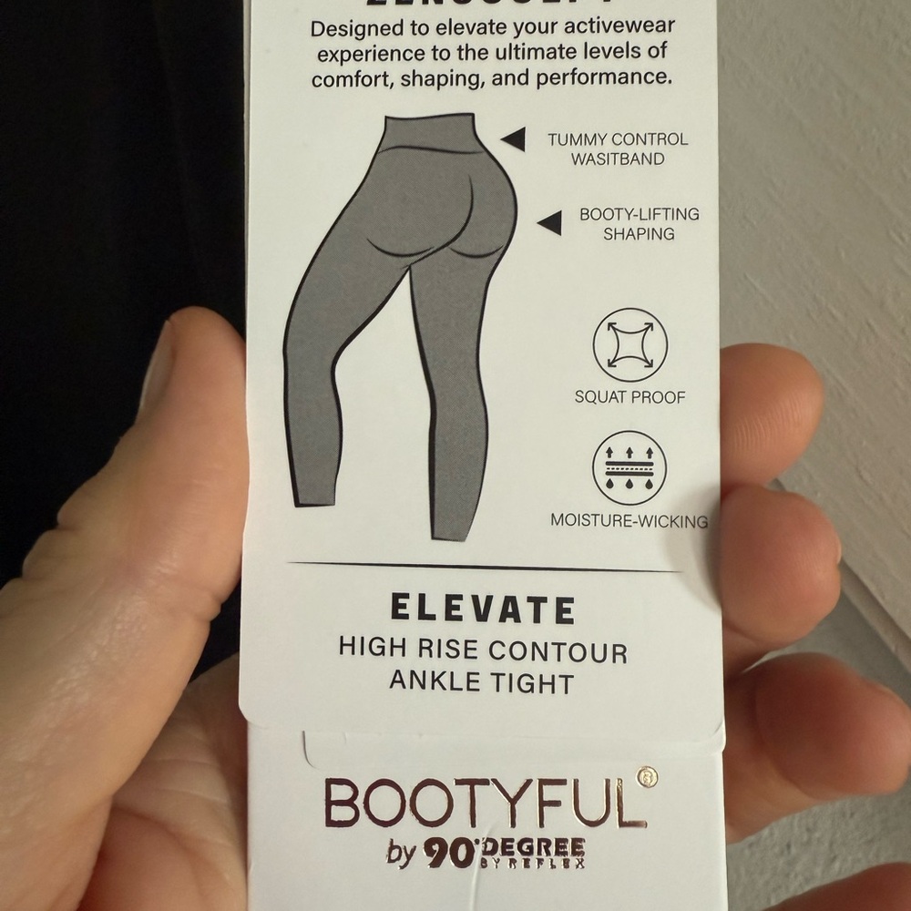 90 degree bootyful Black High-Waisted Leggings will make ur booty look bigger